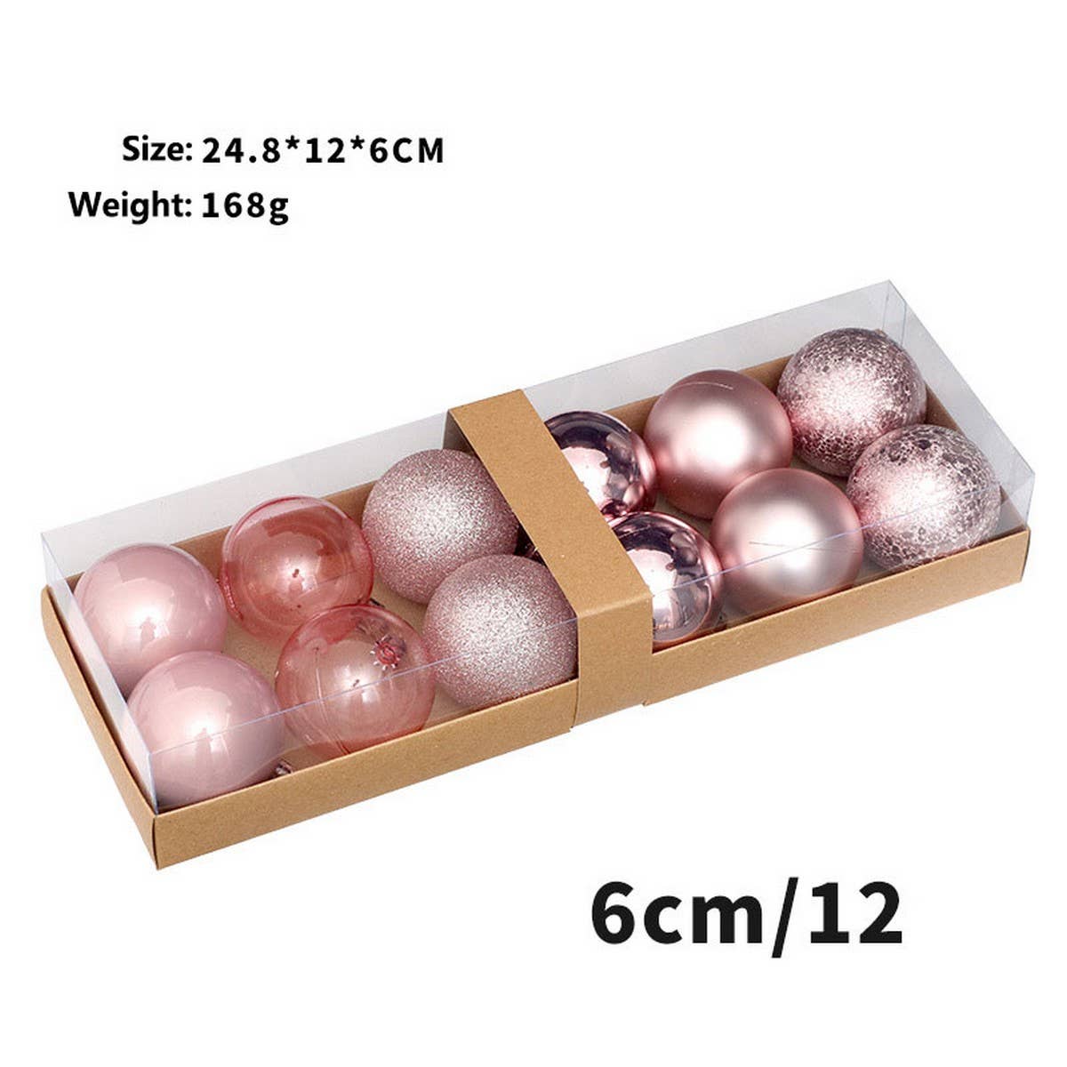 6CM Painted Christmas Balls Set of 12pcs_CWAJE5307