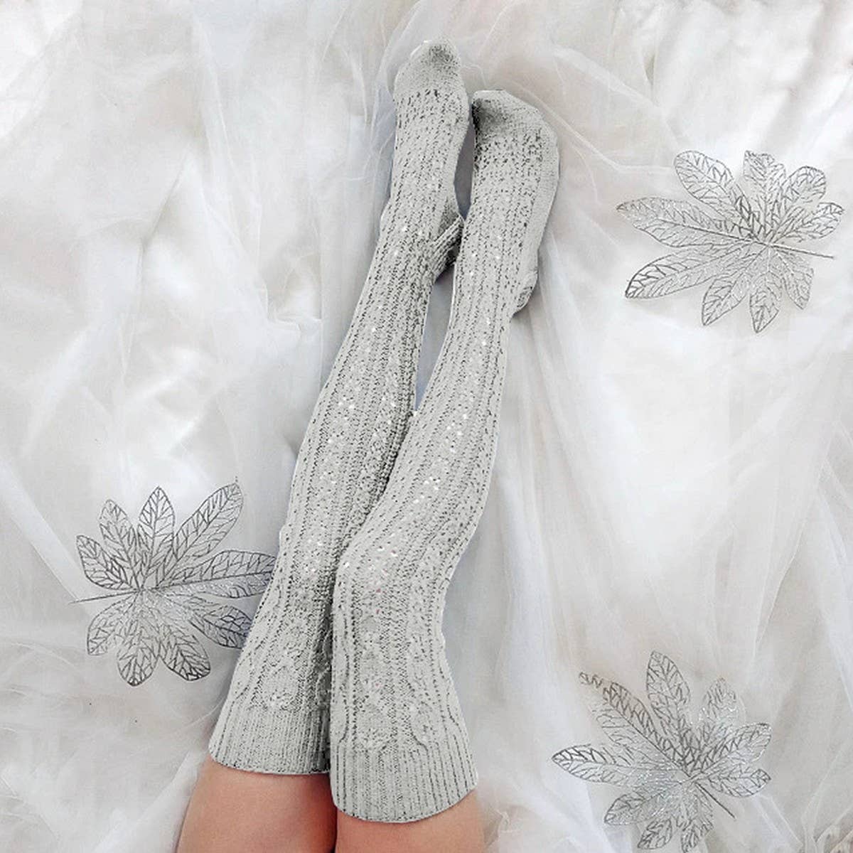 2024 NEW HOLLOW PATTERN LONG STACKED SOCKS_CWMS0851