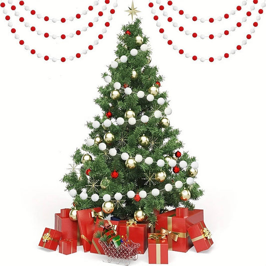 CWMM10233_3PCS WHITE POM POM GARLAND VALENTINE¡¯S DAY DECOR