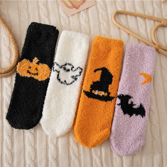 HALLOWEEN THICKENED CORAL FLEECE SOCKS