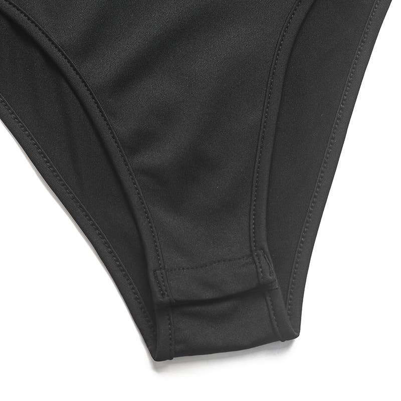 Patchwork puffed sleeve long-sleeved jumpsuit