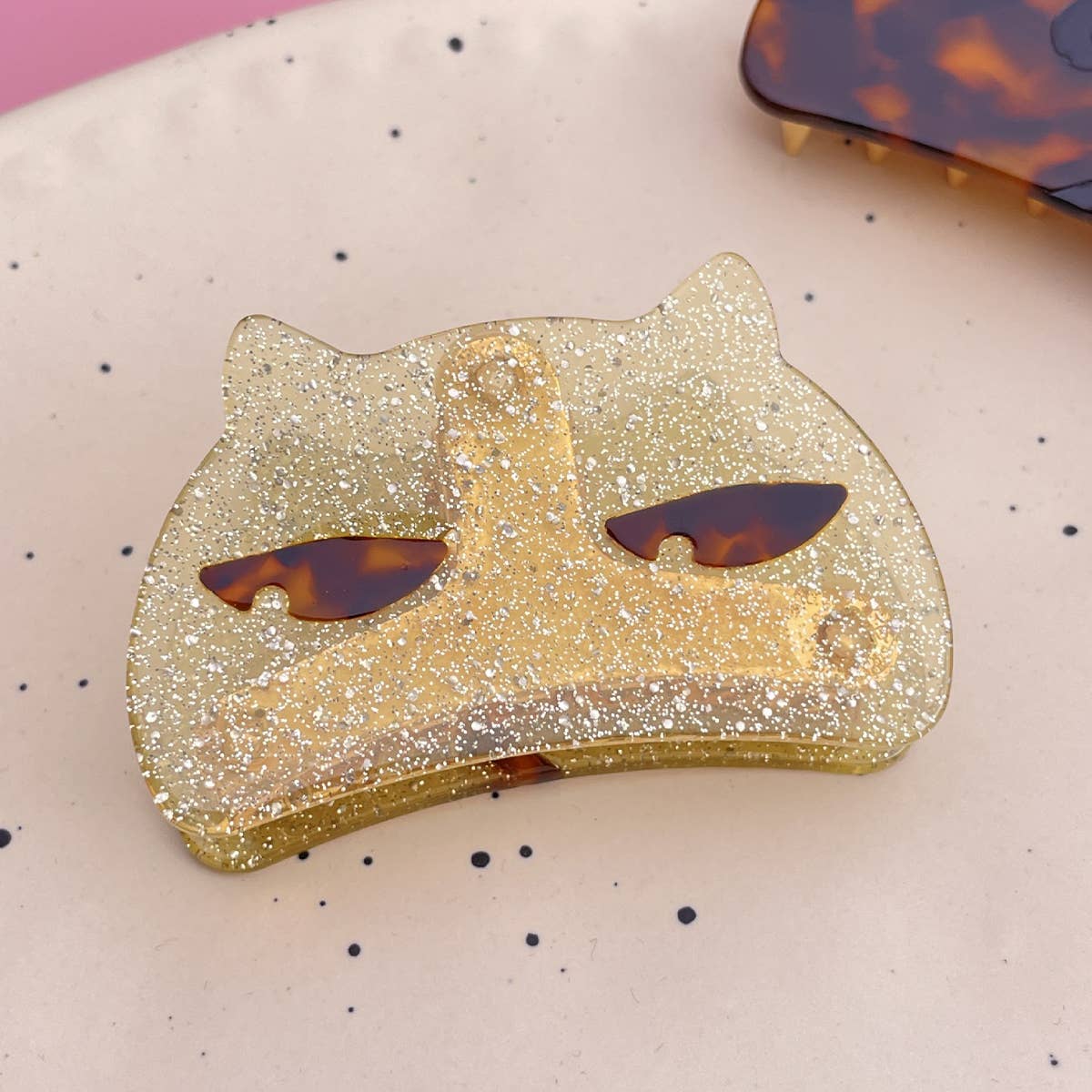 Cat Acetate Hair Claw - Cute Chic Metal Shark Clip_CWAHA0564