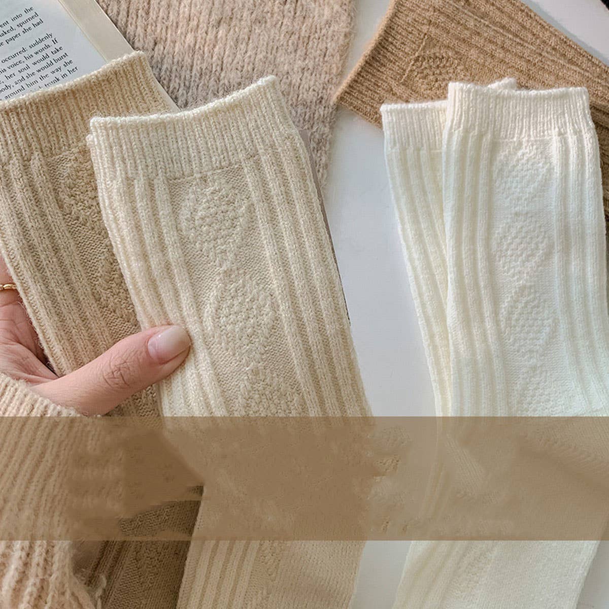 WOMEN'S WOOL SOCKS WARM WOMEN'S MID-CALF SOCKS