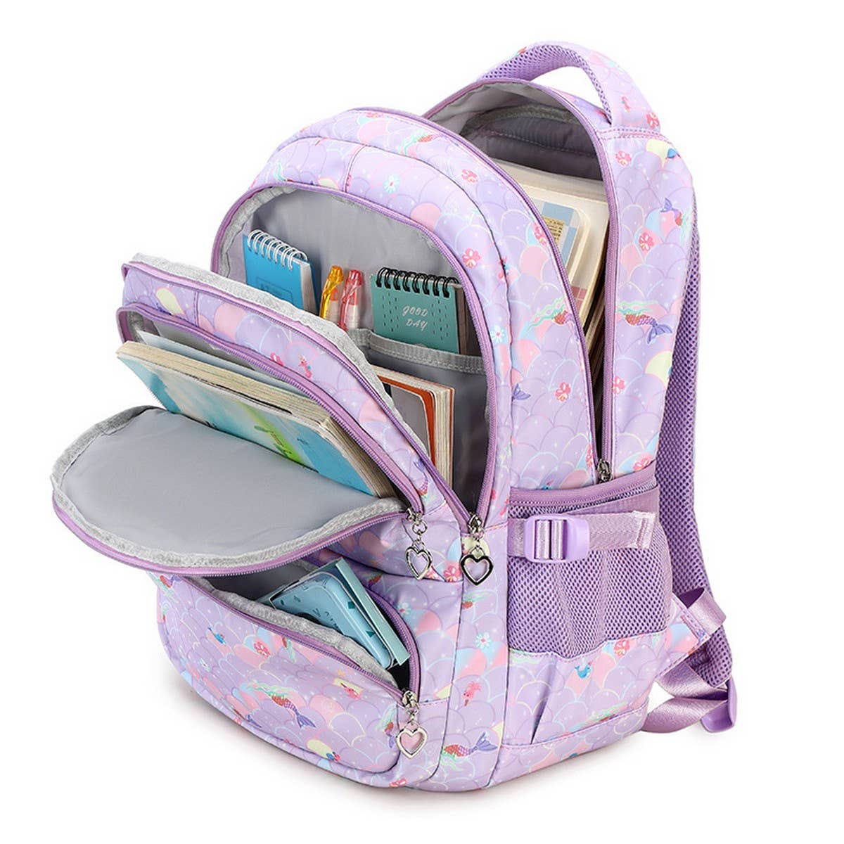 Girls¡¯ Backpacks for School ? 3-Piece Ocean Design_CWAB5392