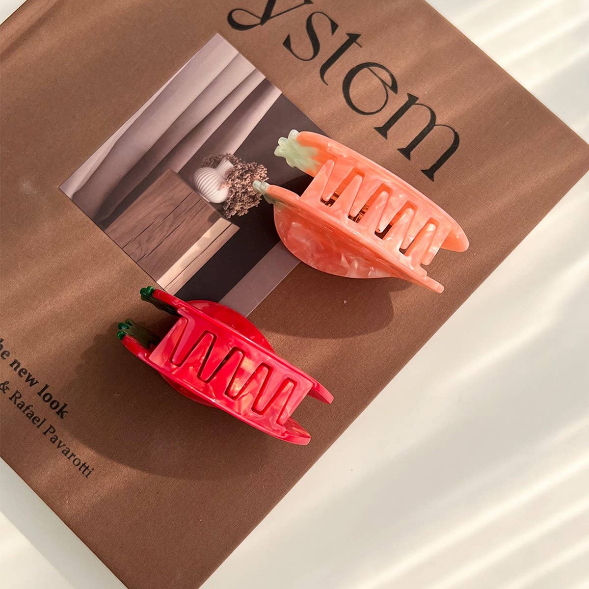 Pink Strawberry Acetate Claw Clip ??Sweet & Cute_CWAHA5838