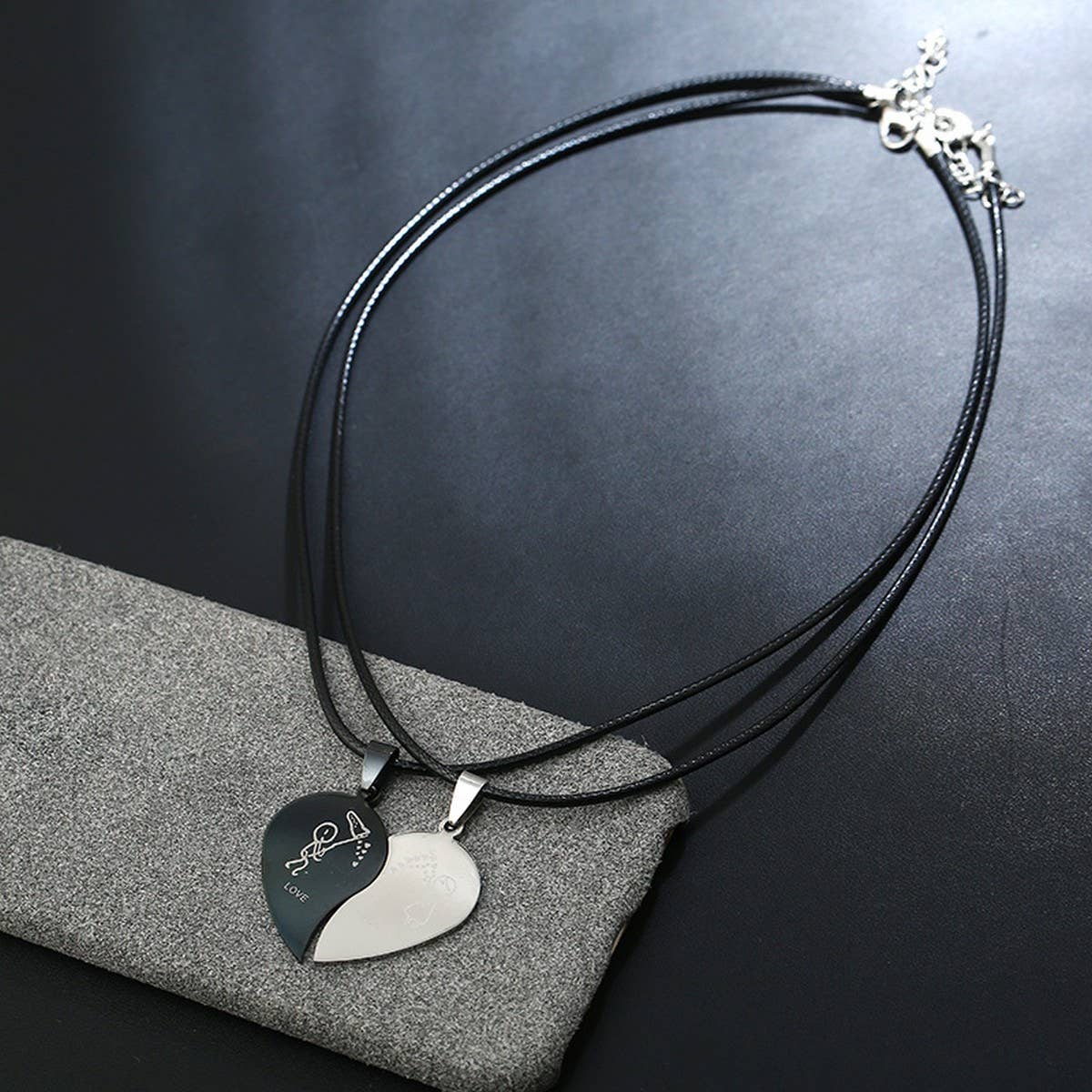 LOVE COUPLE TITANIUM STEEL NECKLACE