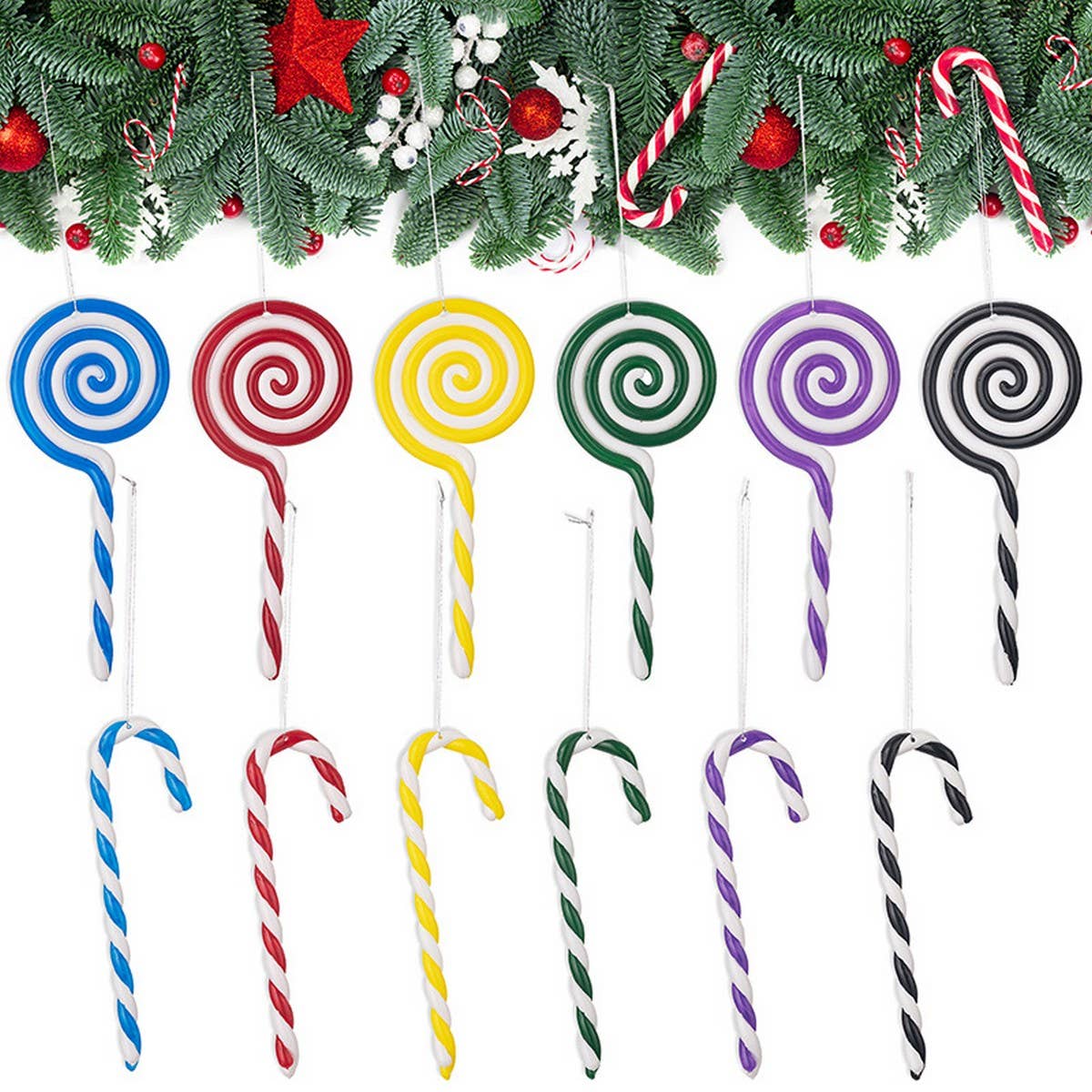 CWMM10282_CHRISTMAS CANDY CANE HANGING ORNAMENT DECORATION