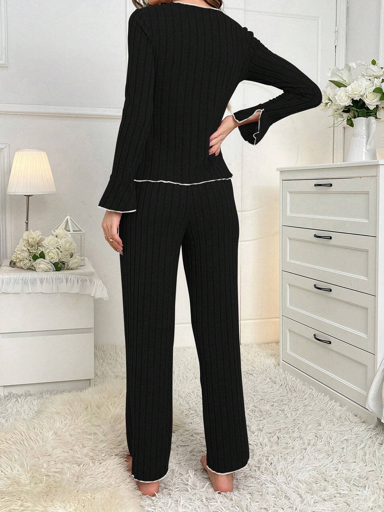 BASIC COMFORTABLE CASUAL FASHION PAJAMA SET