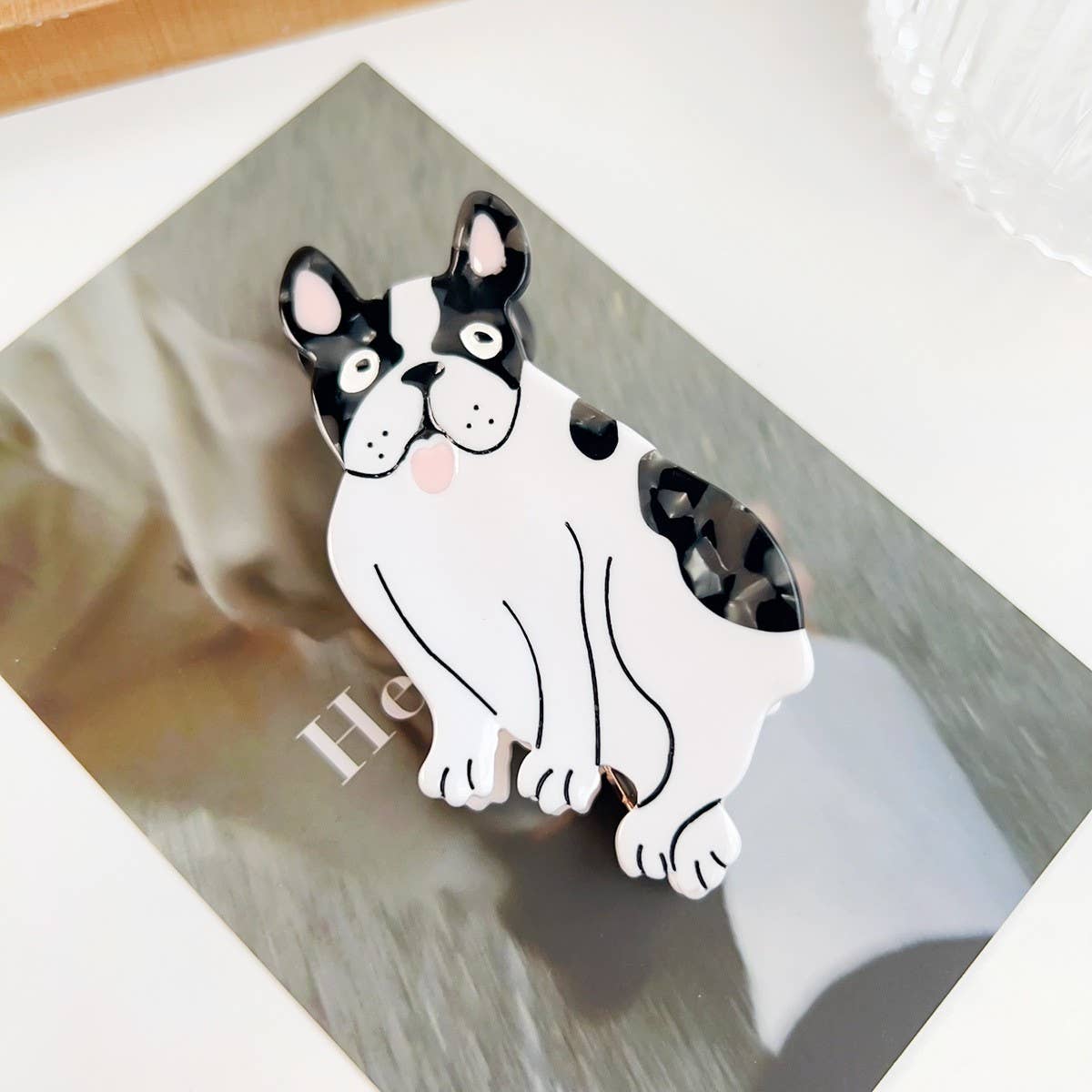 DOPAMINE CUTE BEAUTIFUL CARTOON DOG HAIRPIN_CWAHA1496