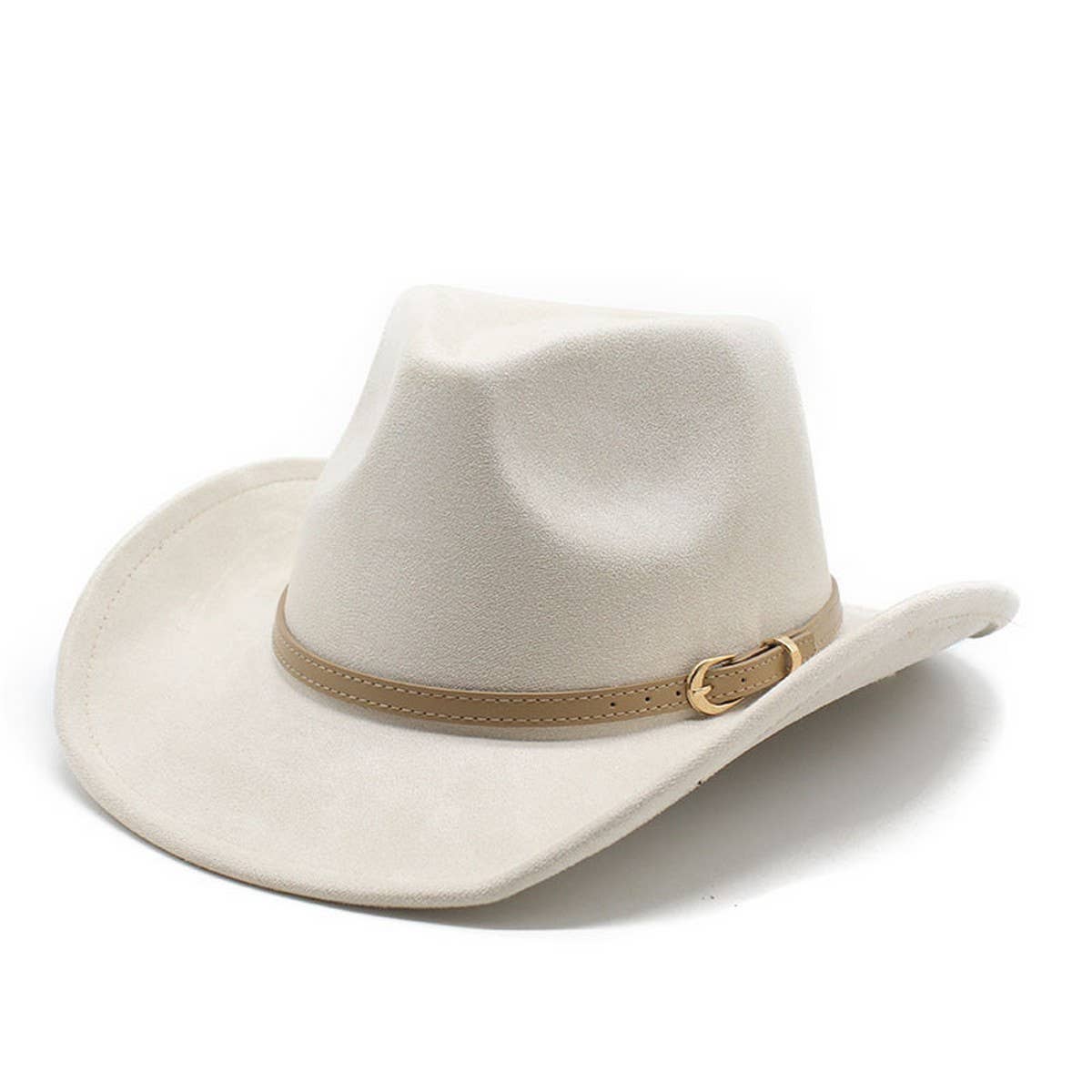 New Ethnic Faux Suede Hat Belt Western Cowboy Hat_CWAH2514