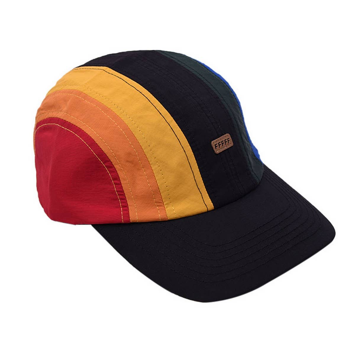 Rainbow Colorblock Baseball Cap for Couples CWAH1224