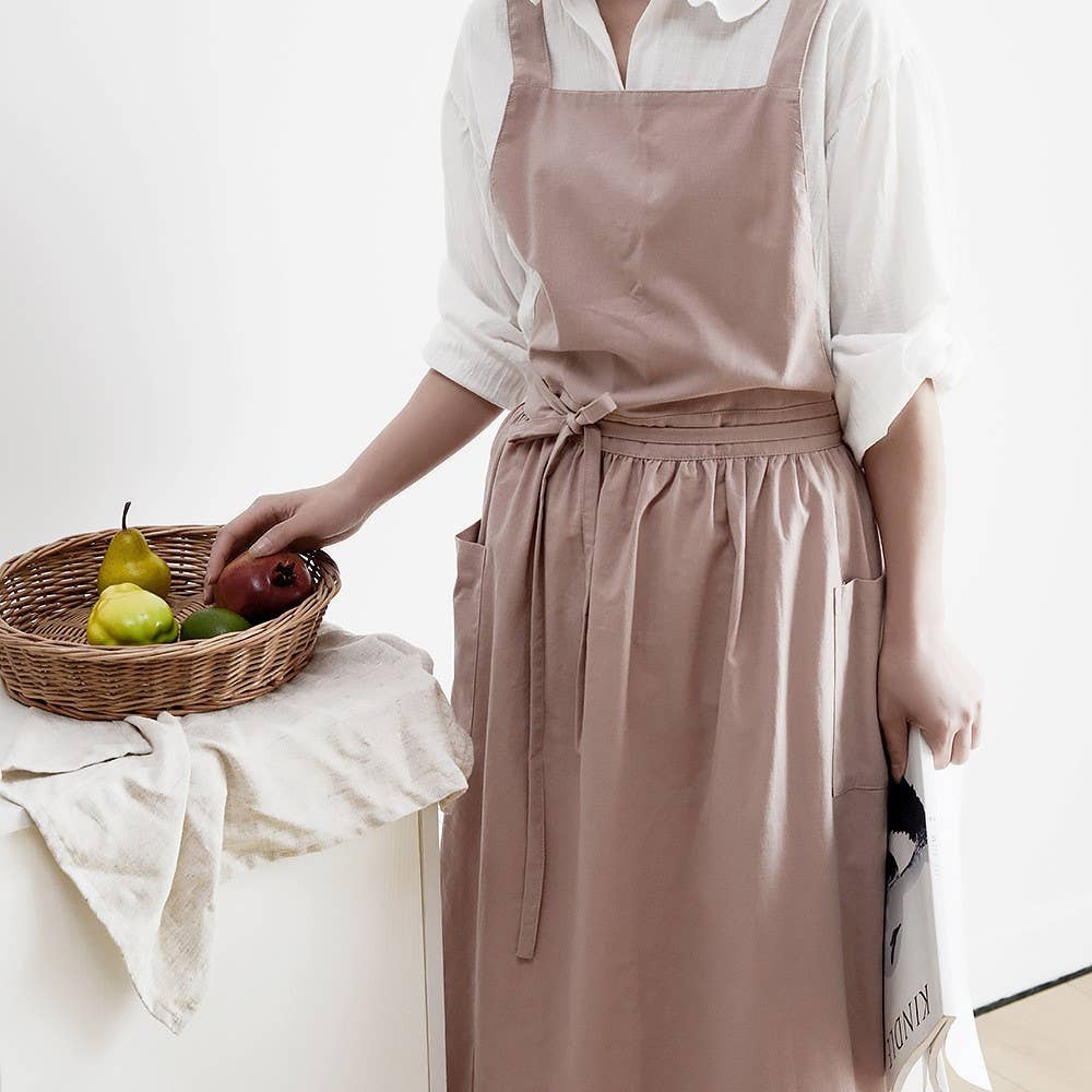 Waterproof cotton linen apron Aprons with pocket