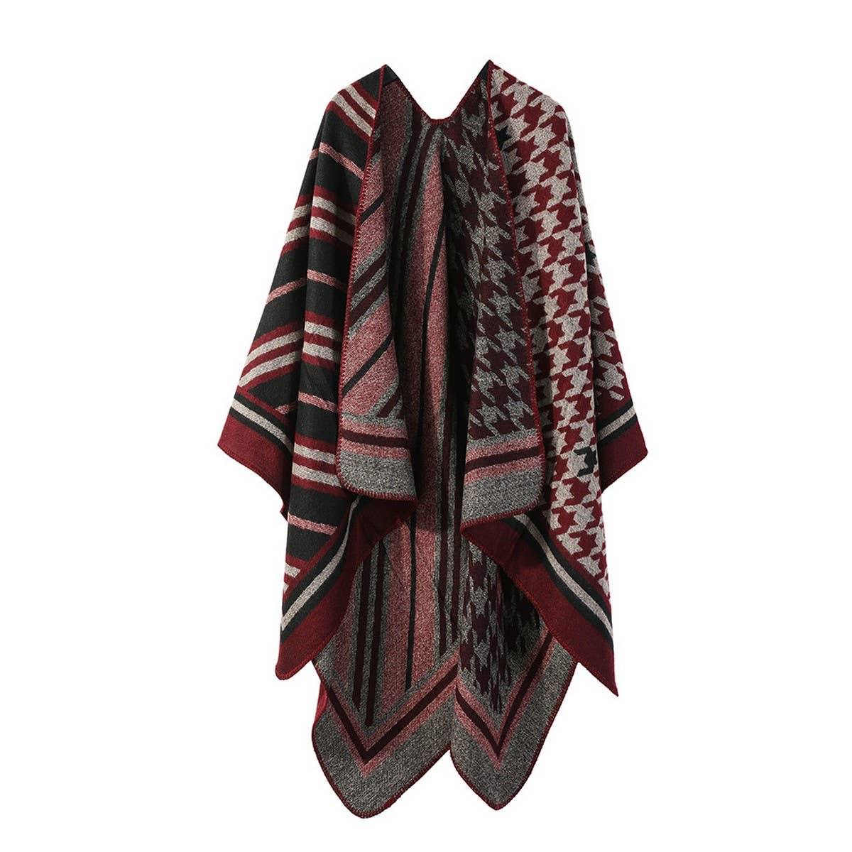 STRIPED SHAWL WARM CASHMERE ALL-MATCH CAPE_CWASC2251