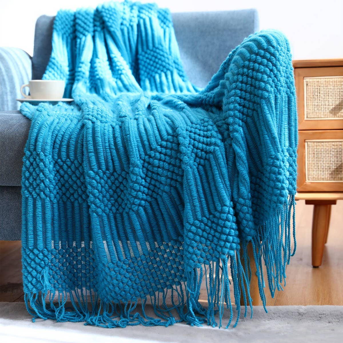 DOUDOU BLANKET FRINGED SHAWL BLANKET