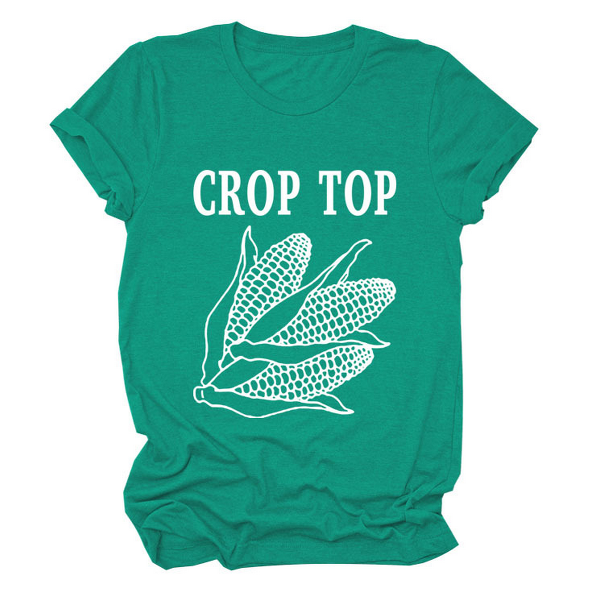 Corn Letter Print Tee ? Women¡¯s Casual T-Shirt