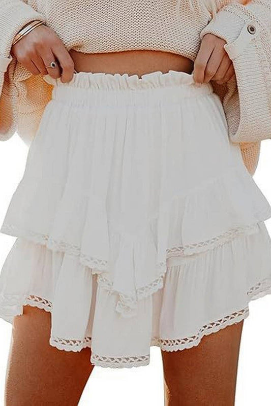 CWBSS0475_HIGH WAIST TIERED RUFFLE MINI GOLF SKIRT