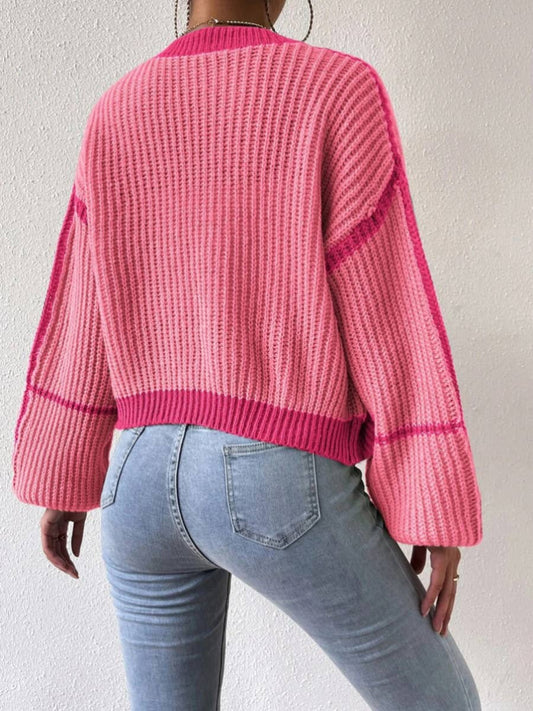 Simple all-in-one long-sleeved sweater