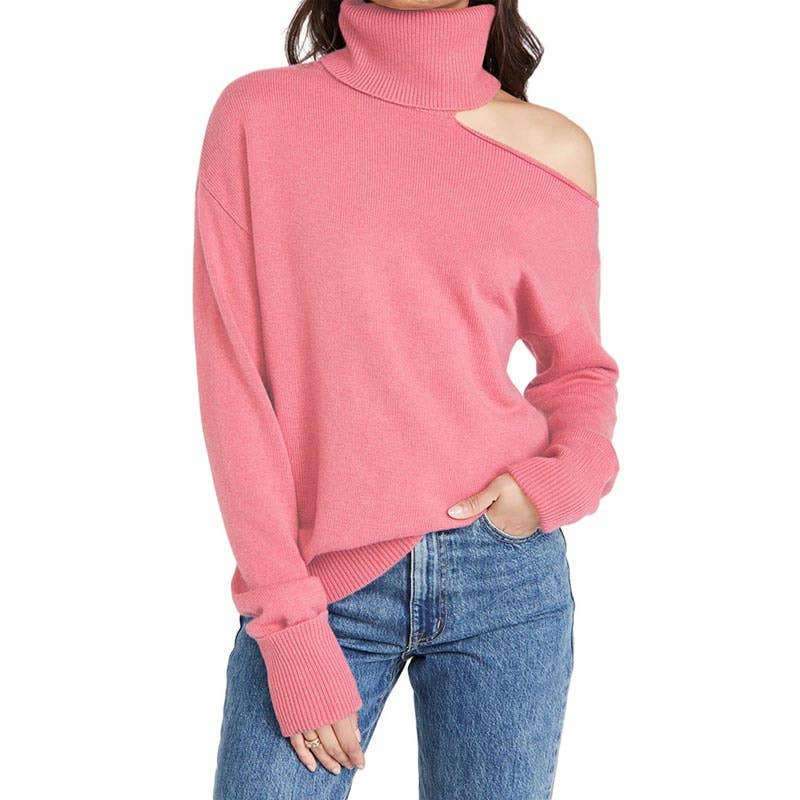 SEXY SWEATER WITH TWO LAPELS MISSING SHOULDERS