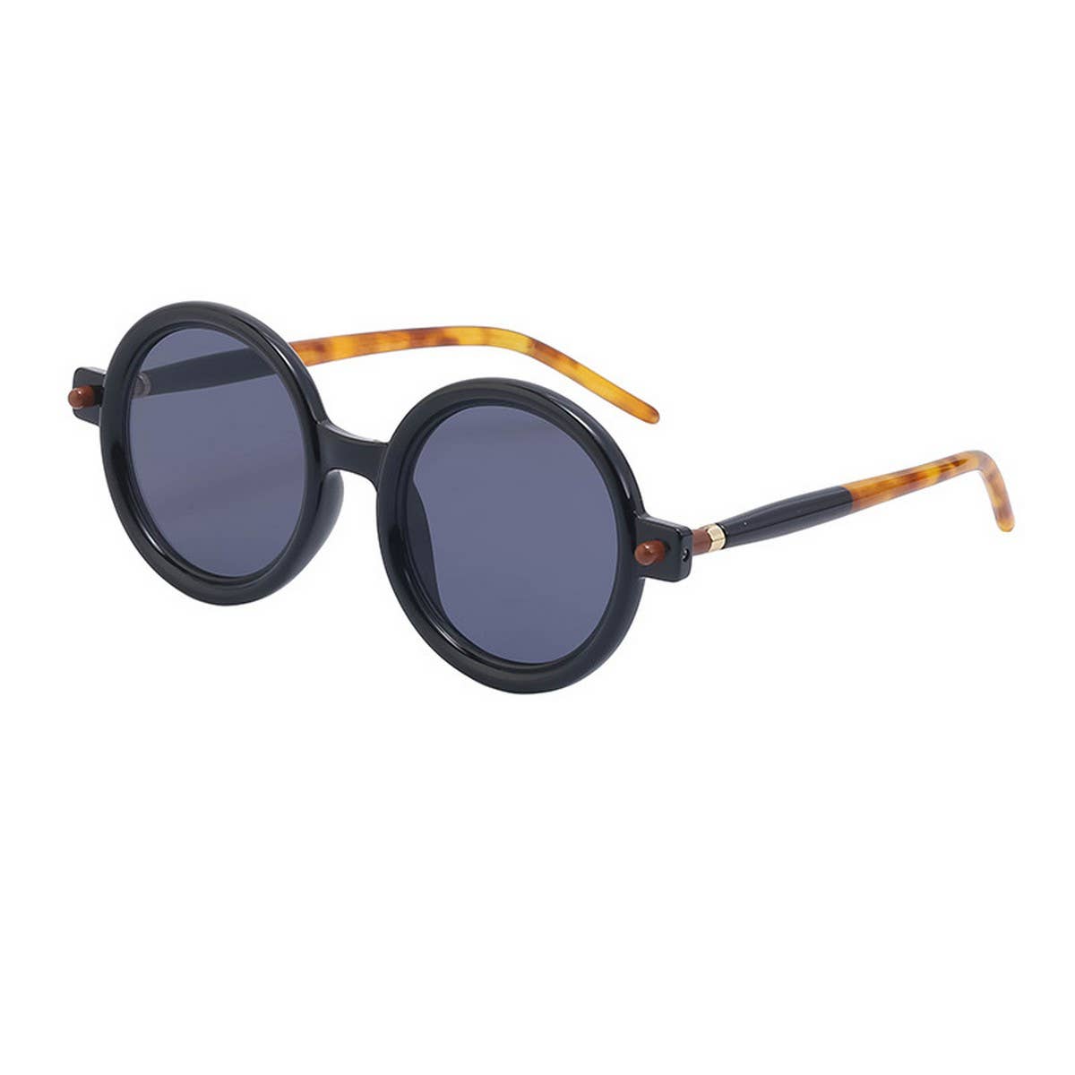 FASHIONABLE THICK ROUND FRAME SUNGLASSES