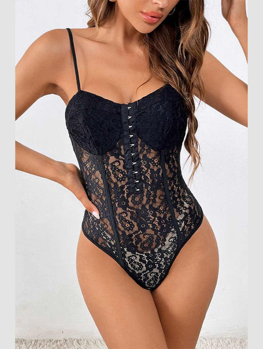 BLACK GAUZE PERSPECTIVE JUMPSUITS_CWSJS0409