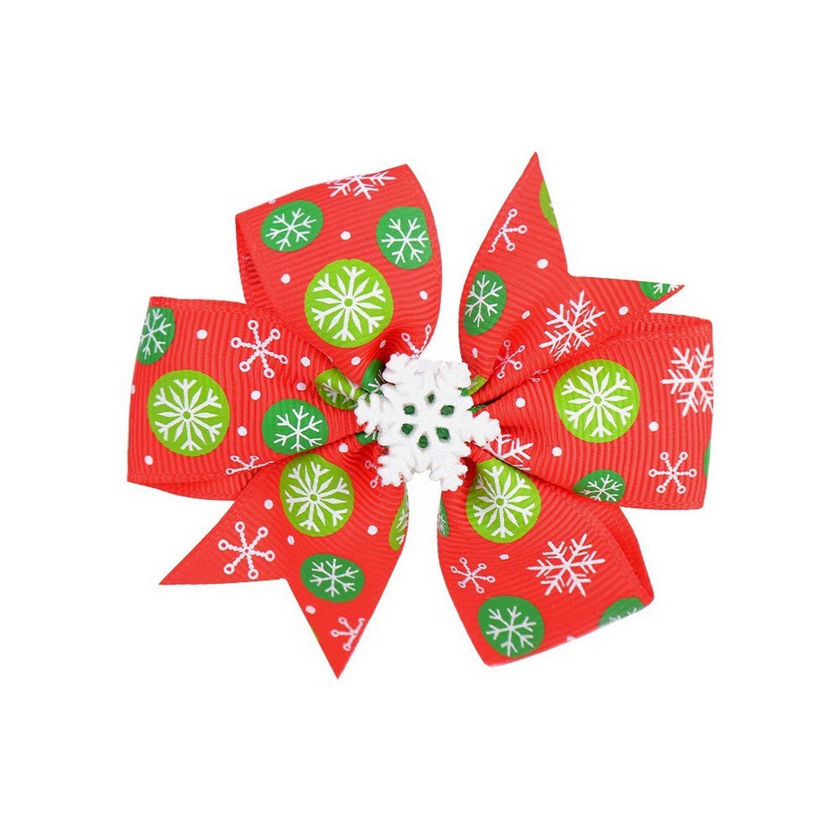 Baby Holiday Bow Hair Clip with Ribbon Tail_CWAHA6700