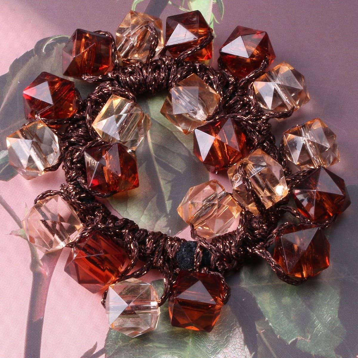 Elegant Crystal Scrunchie Fashion Hair Tie_CWAHA6864