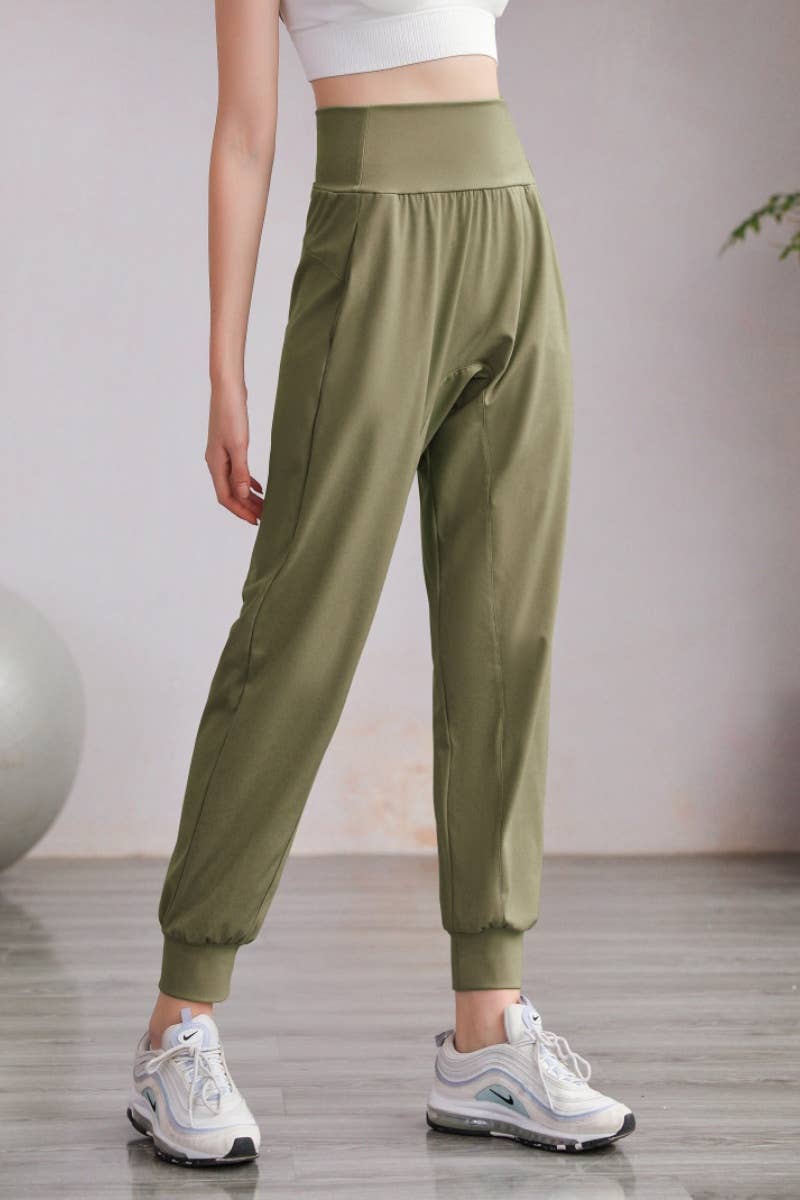 CWBMP0192_LOOSE HIGH-WAISTED YOGA EXERCISE HARUN LEG PANTS