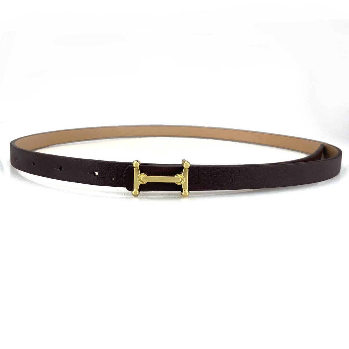 VERSATILE BLACK THIN BELT WOMEN'S ACCESSORIES_CWABE0694