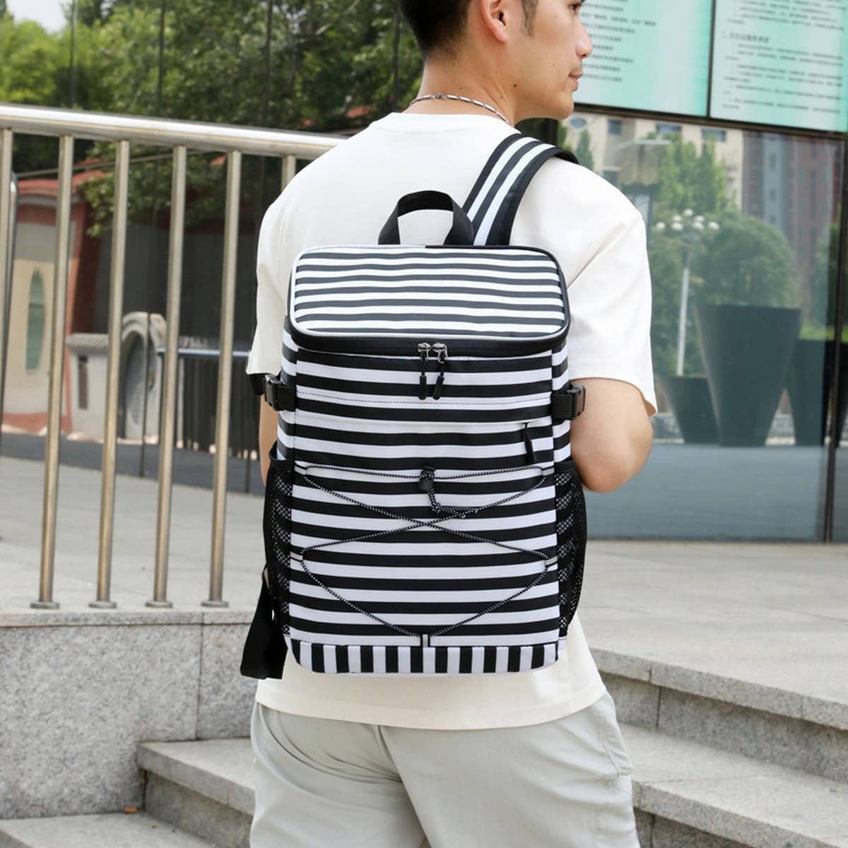 Insulated Camping Cooler Backpack with Foil Liner_CWAB5450