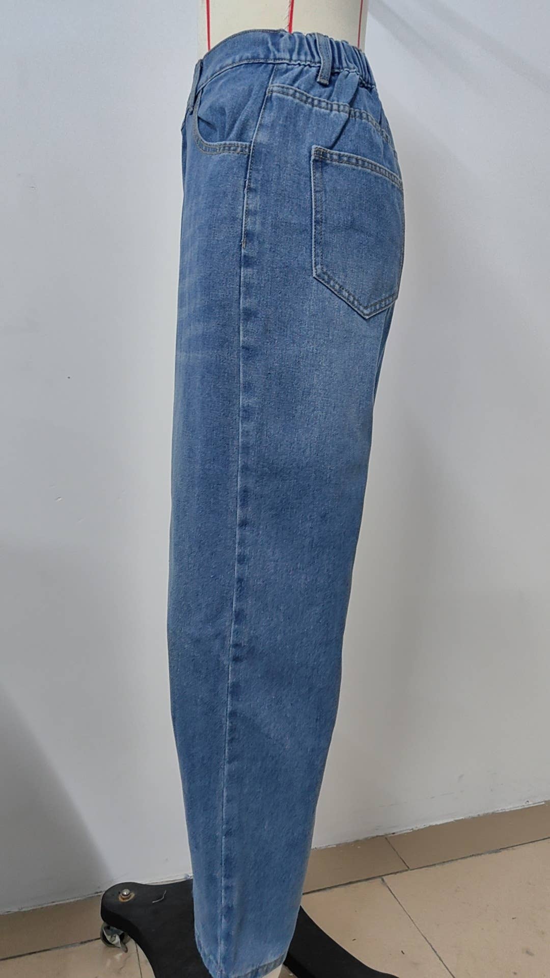 WASHED LOOSE HARLAN DENIM NINE-POINT PANTS