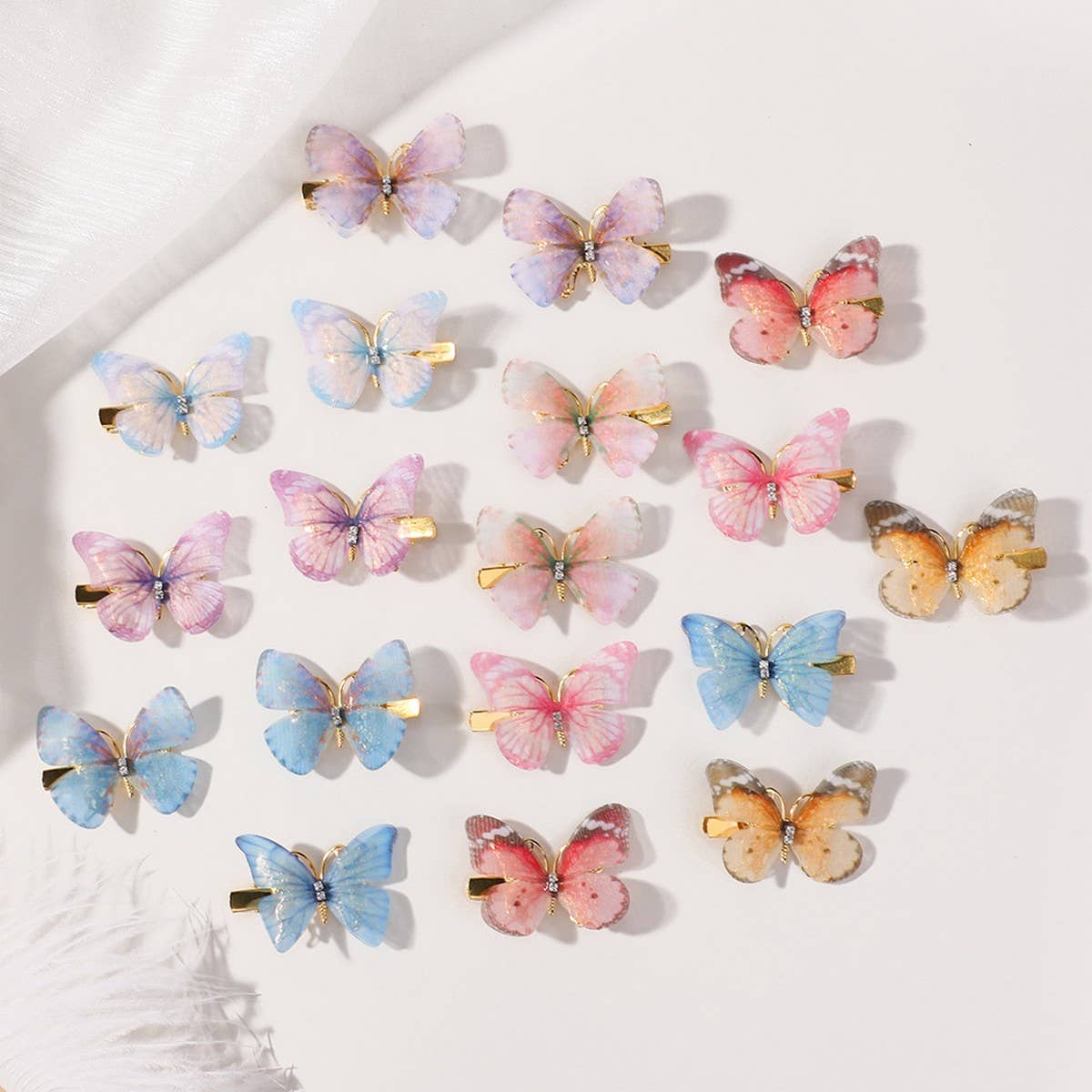 Shiny Sheer Butterfly Hair Accessories for Kids