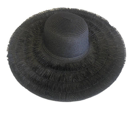 Women's large brim casual beach straw hat_CWAH3428