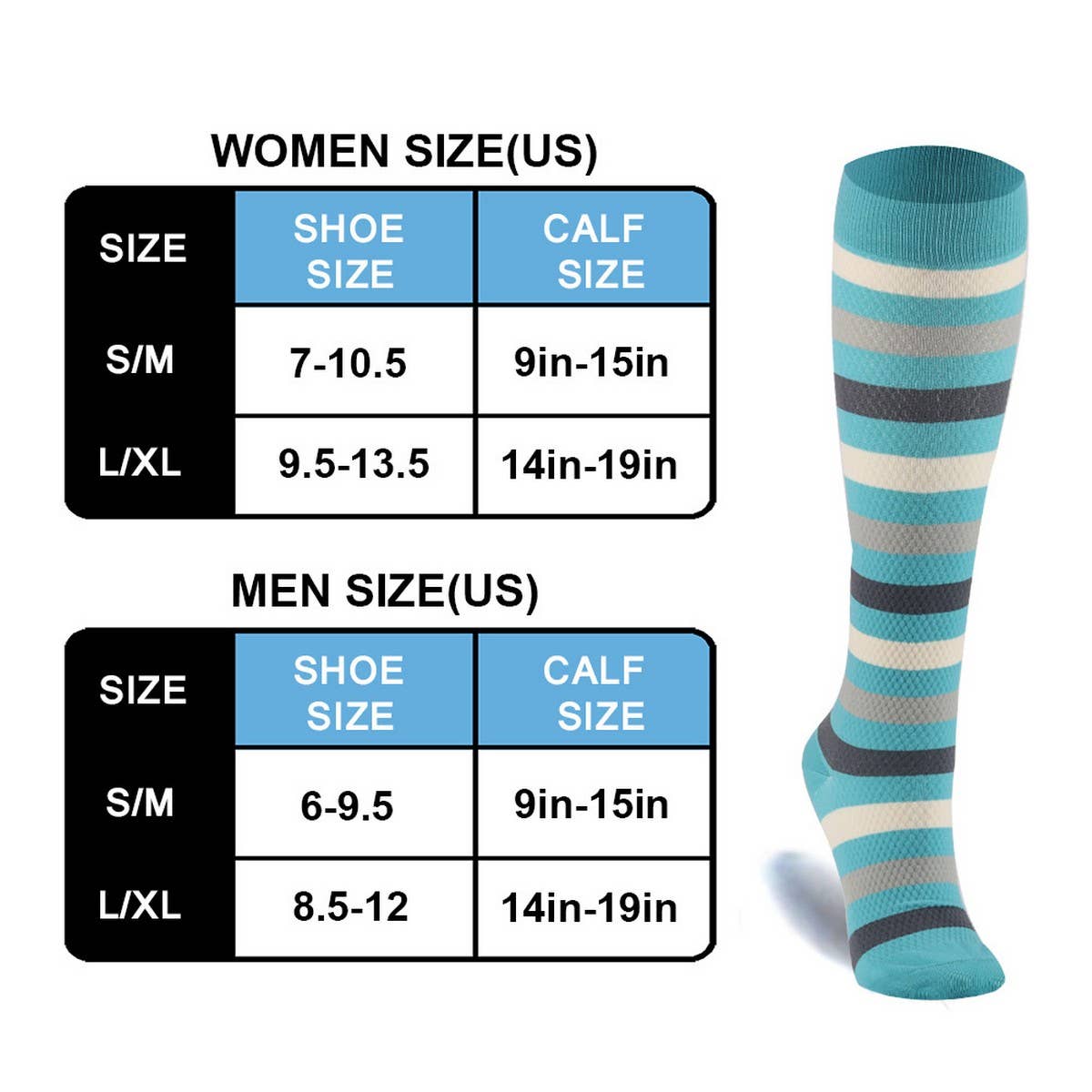 WOMEN'S OUTDOOR SPORTS LONG COMPRESSION SOCKS