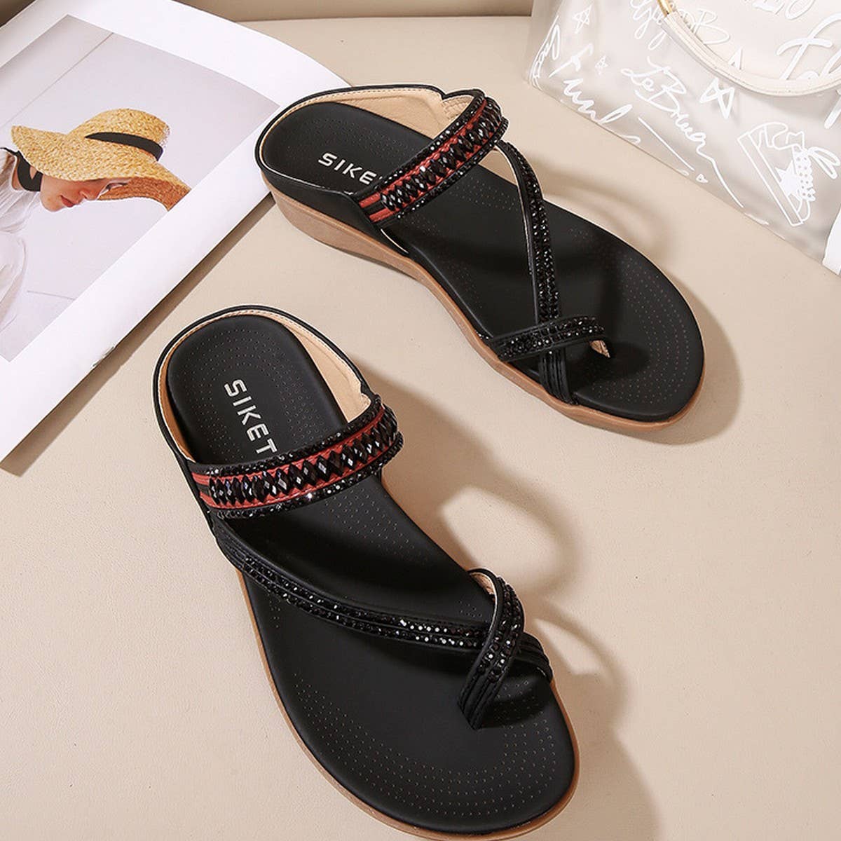 CROSS STRAP COMFORTABLE CASUAL SANDALS SLIPPERS