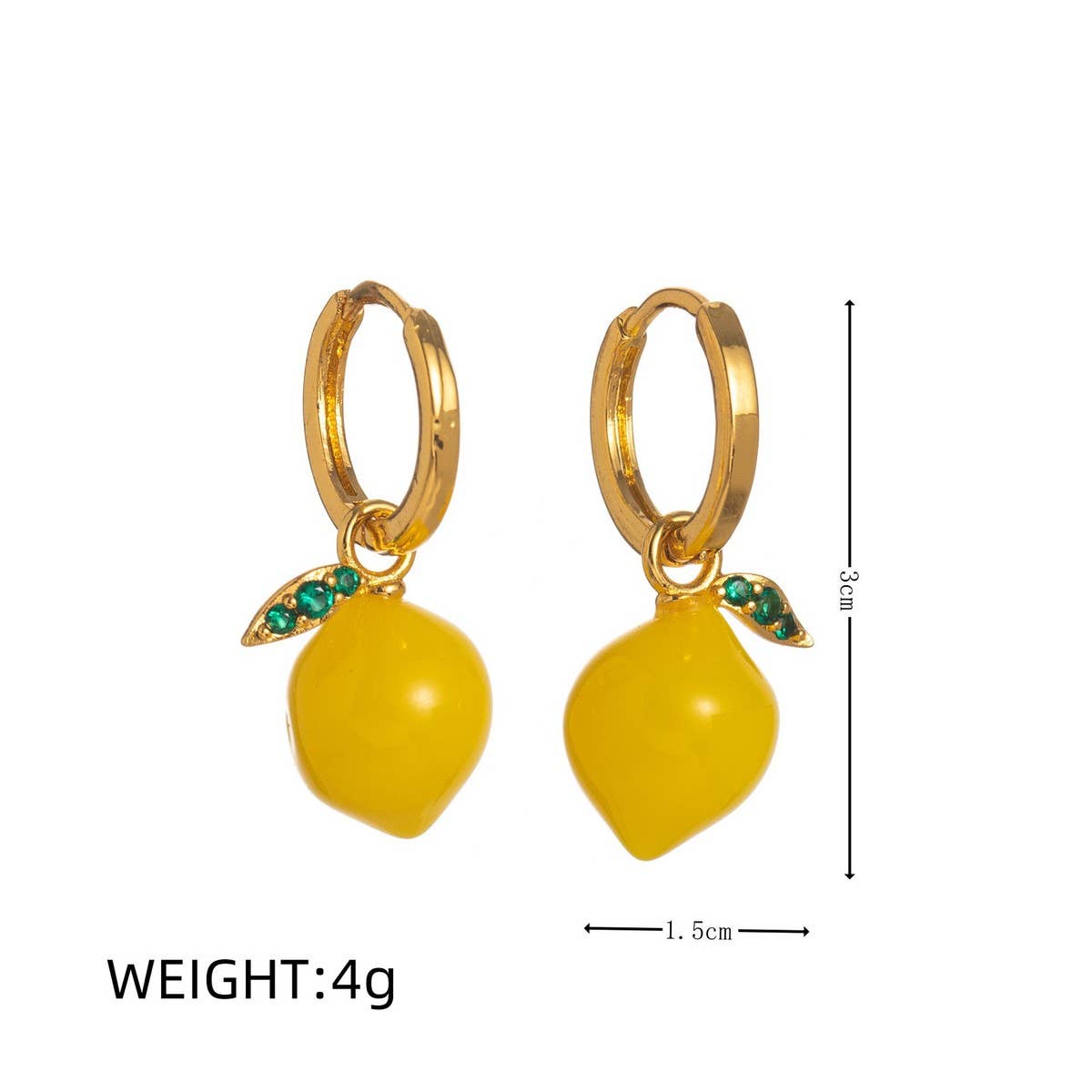 Fresh Fruit Veggie 18K Gold Plated Earrings