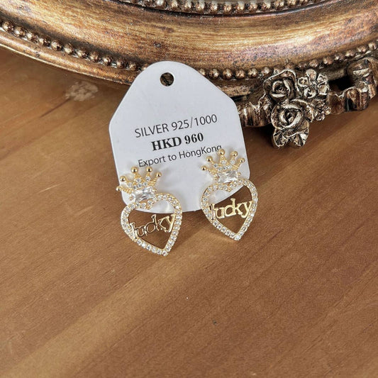 FASHION CROWN LOVE EARRINGS_CWAJE1343