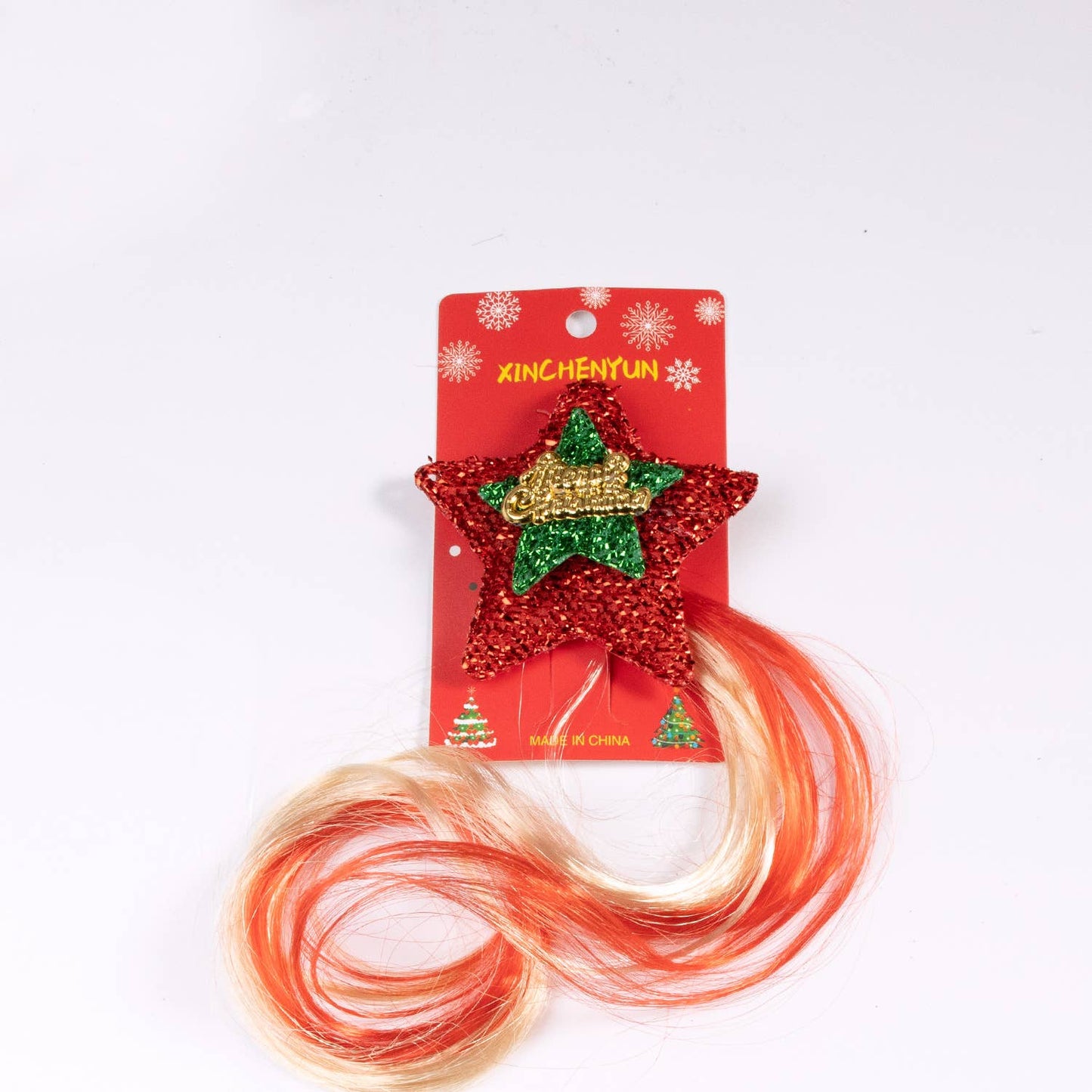 CHRISTMAS WIG SANTA CLAUS CHRISTMAS TREE BOW