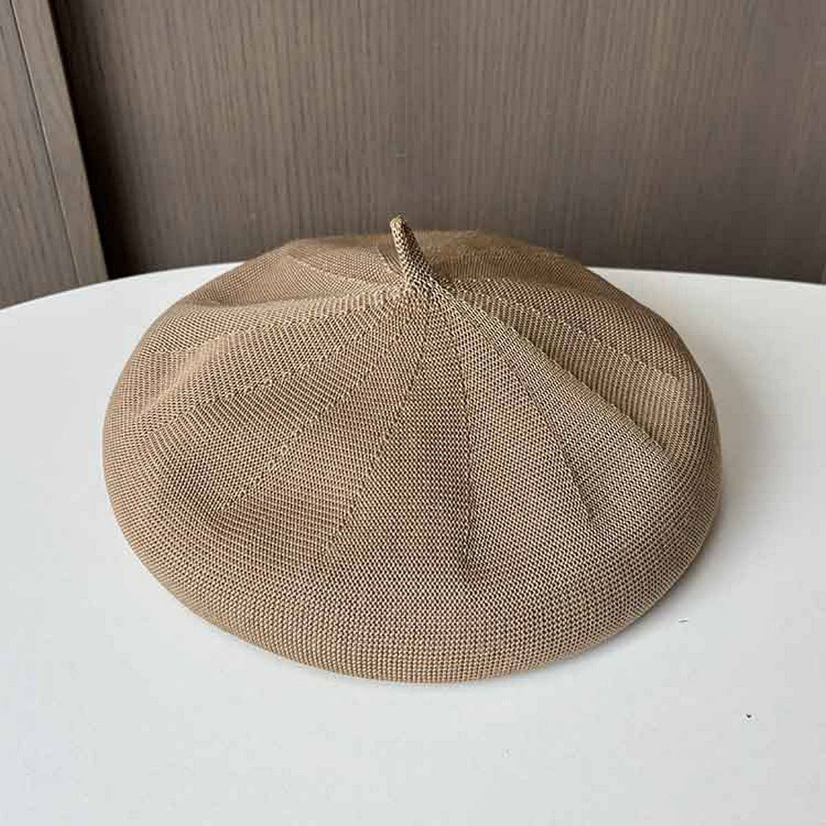 KNITTED ICE SILK BREATHABLE SOLID COLOR BERET_CWAB2901