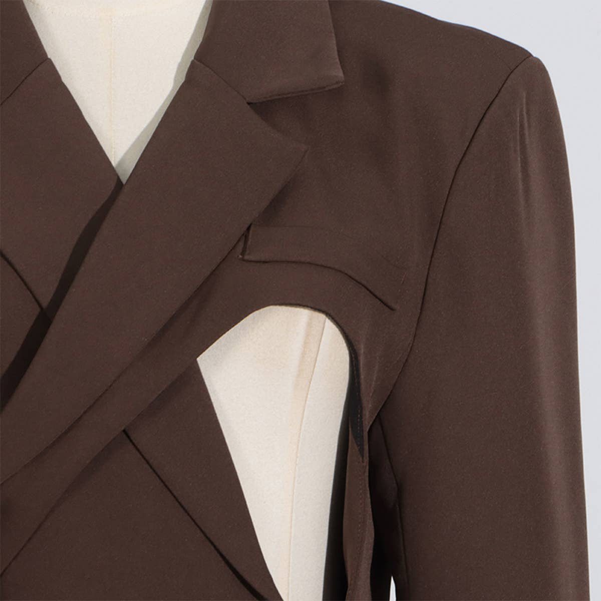 Chic Hollow-Out Waist Blazer with Belted Design_CWOCO1240