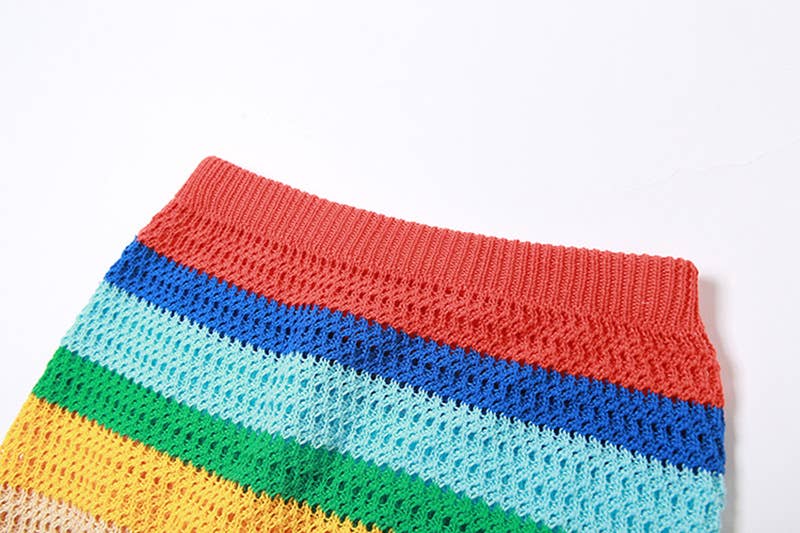 SEXY HOLLOW KNIT HIGH-WAISTED SLIM-FIT DRESS