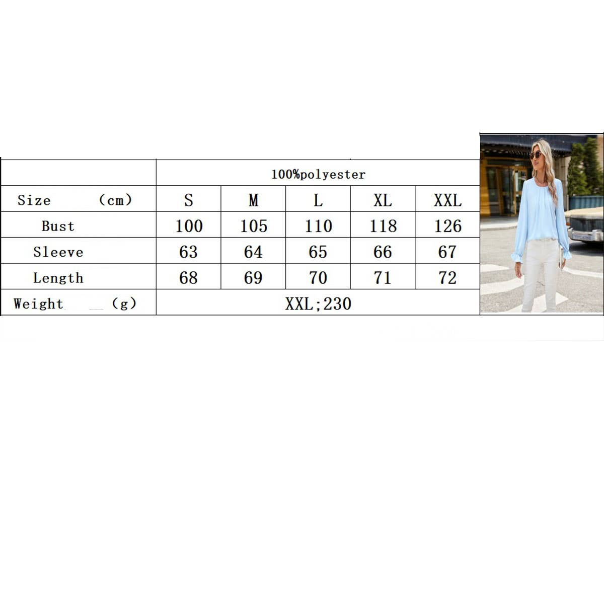 Solid color crew-neck long-sleeved loose chiffon