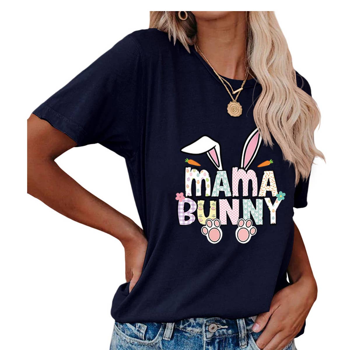 EASTER PULLOVER ROUND NECK FASHION PRINTED T SHIRT_CWTTS0855