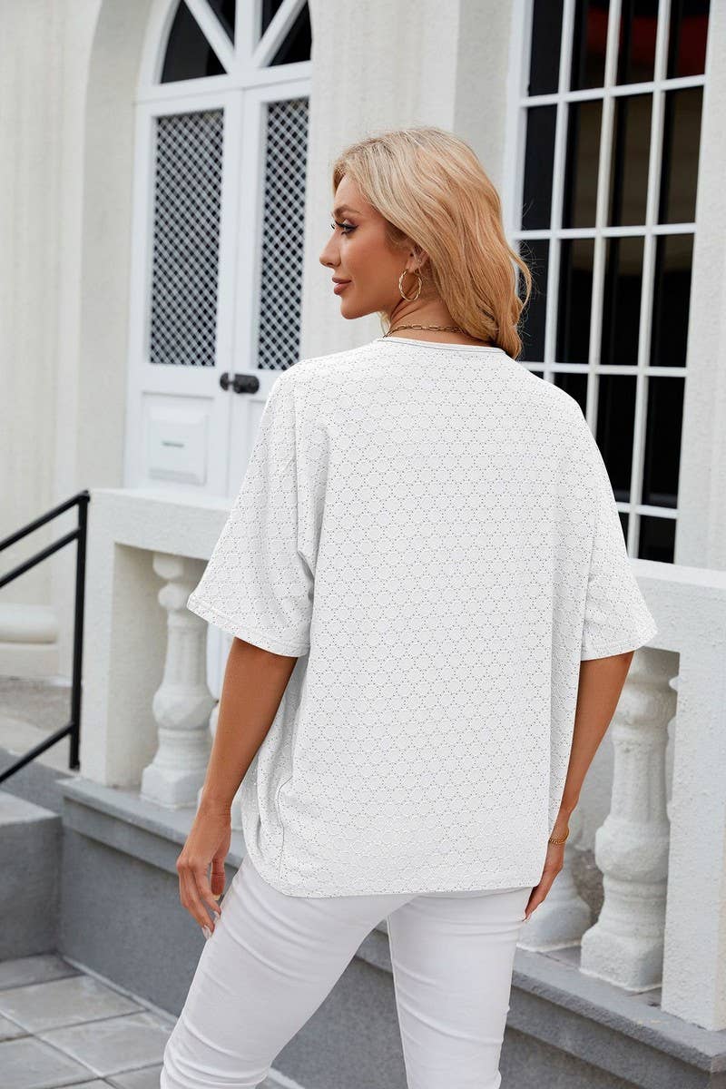 CWOCAS0036_SOLID COLOR CIRCLE SHORT SLEEVE CARDIGAN