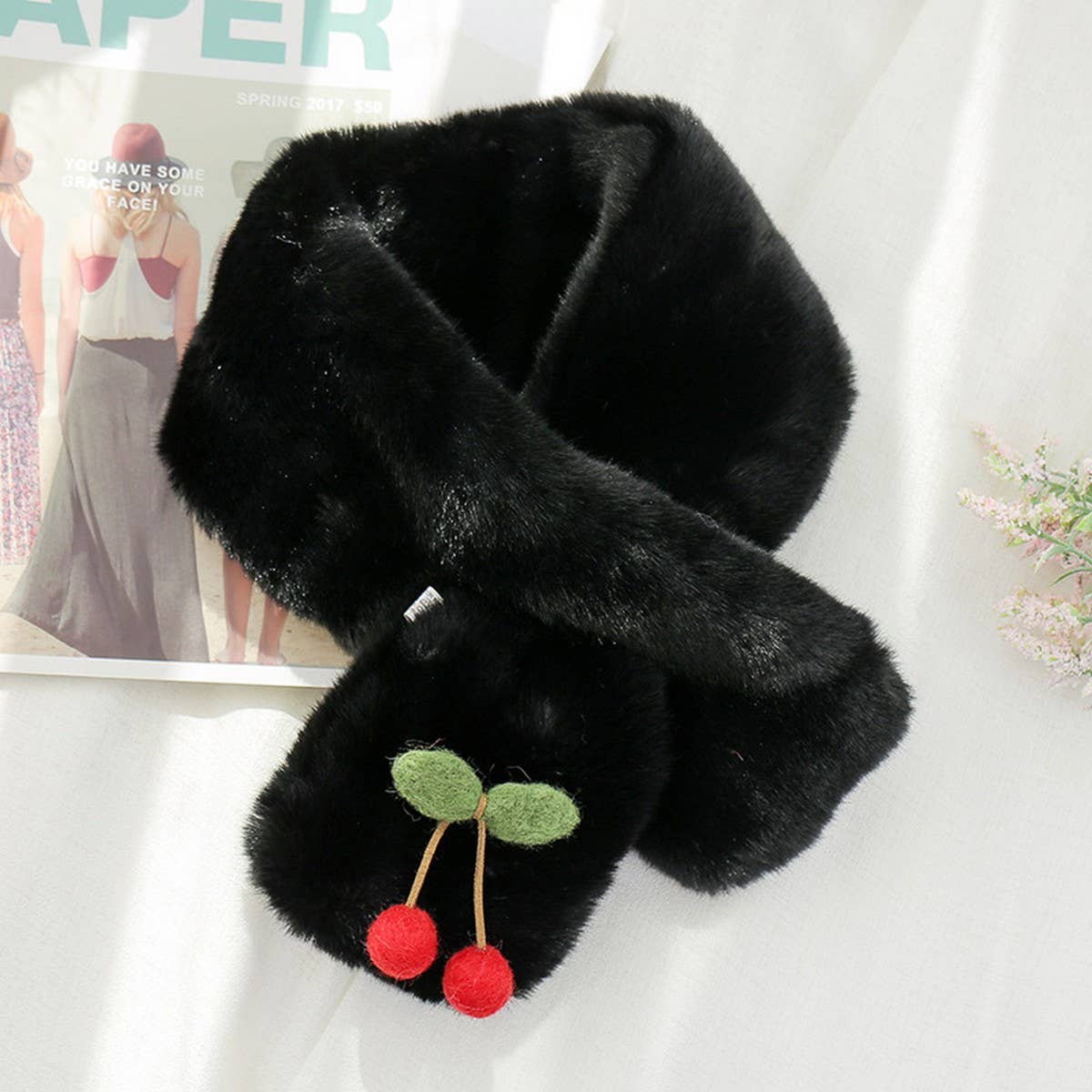 Cute Faux Rabbit Fur Scarf for Women ?  Warmth