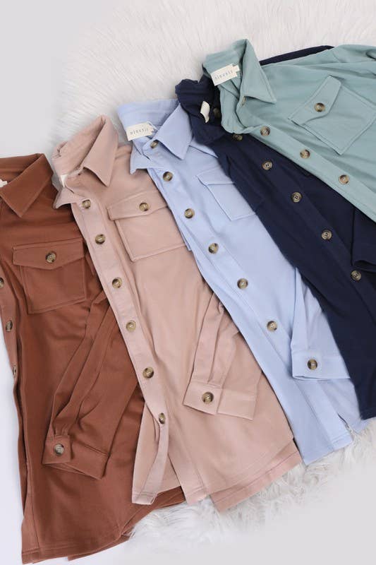 CWOJA701_SOFT AND WARM OVERSHIRTS BUTTON DOWN JACKET