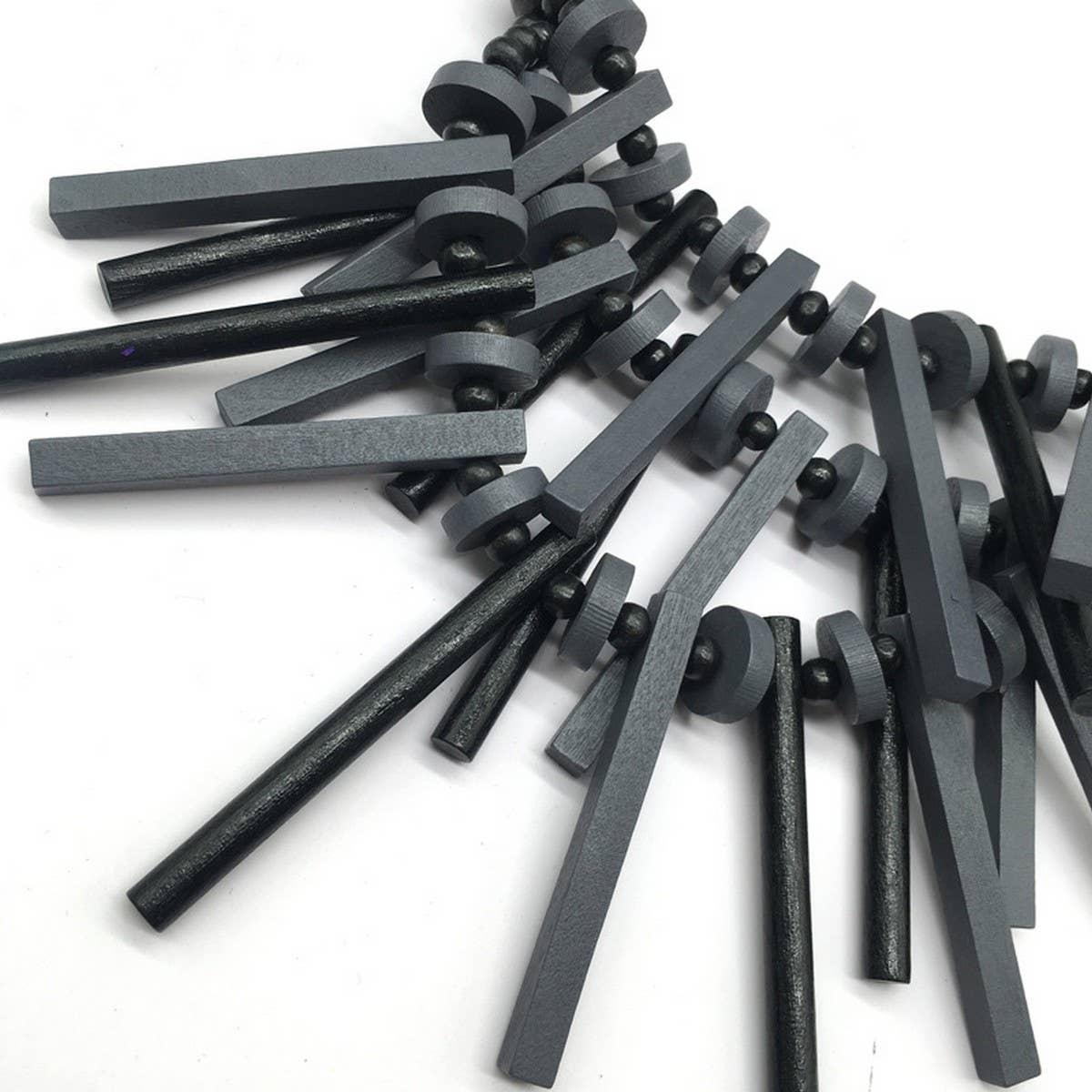 BOHEMIAN MULTI-LAYERED WOODEN BEADS NECKLACE_CWMM4560