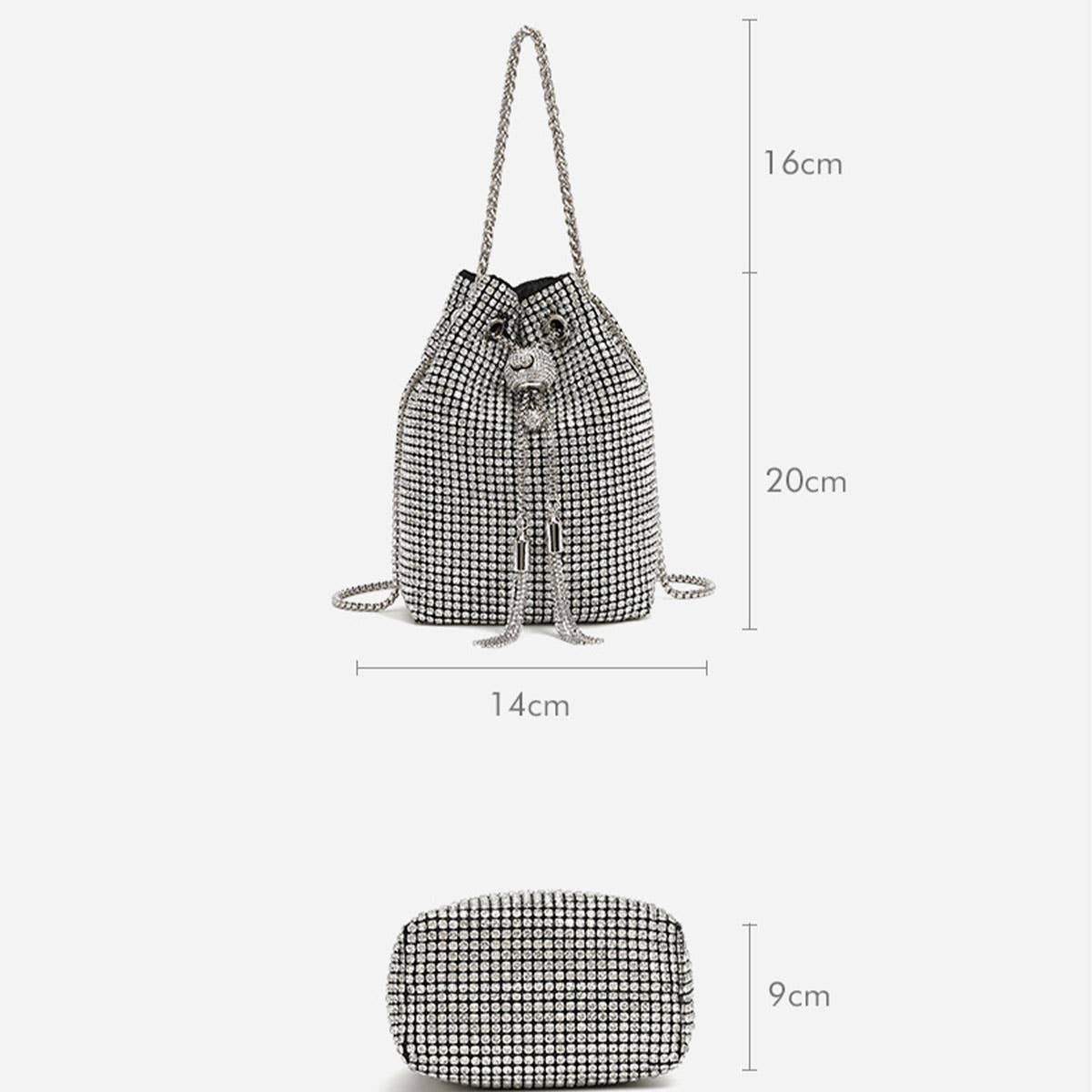 FASHION CHAIN NEW RHINESTONE LANTERN EVENING BAG_CWAB3592