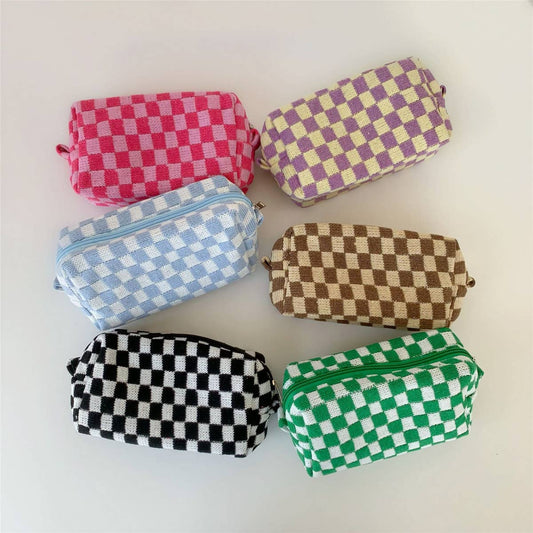 PLAID WASH BAG COSMETIC BAG_CWAB1031