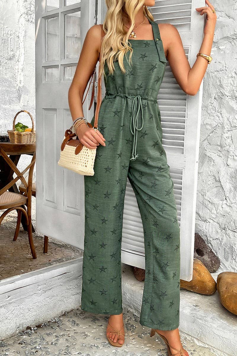 CWSJS1576_CASUAL CONTRAST COLOR STRAIGHT OVERALLS TROUSERS