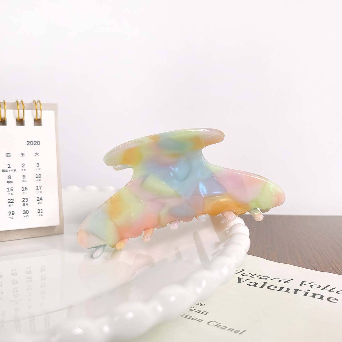 Colored dopamine acetate plate gripper hair clips